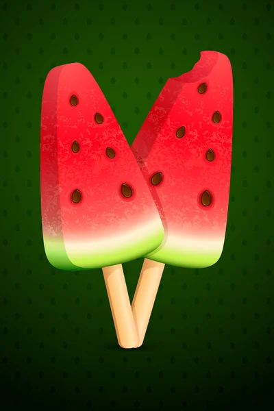 Crème glacée pastèque — Image vectorielle