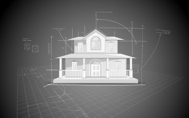 House Blue Print clipart