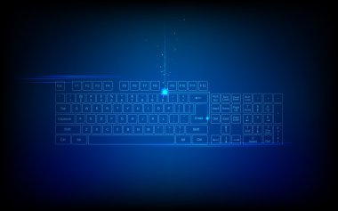 Hi-tech Keyboard clipart