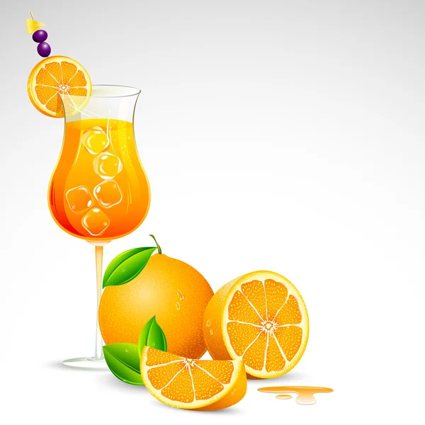 Vers sinaasappelsap — Stockvector
