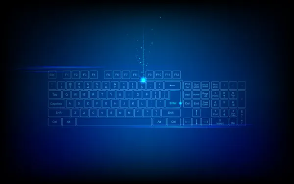 Hi-tech Keyboard — Stock Vector