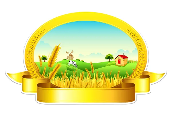 밀 농장 — 스톡 벡터