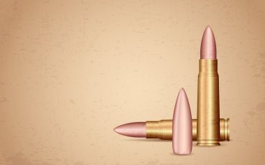 Rifle Bullet on Grungy Background clipart