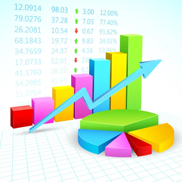 Pénzügyi grafikon — Stock Vector