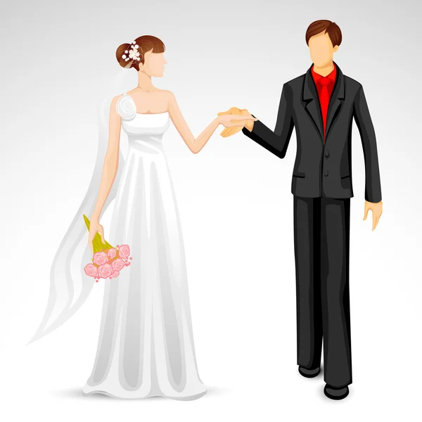 Evli Çift — Stok Vektör