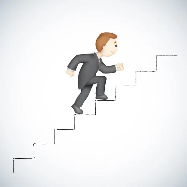 Homme d'affaires Escalier de réussite — Image vectorielle
