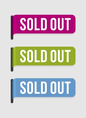Modern label – sold out clipart