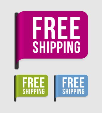 Modern label – free shipping clipart