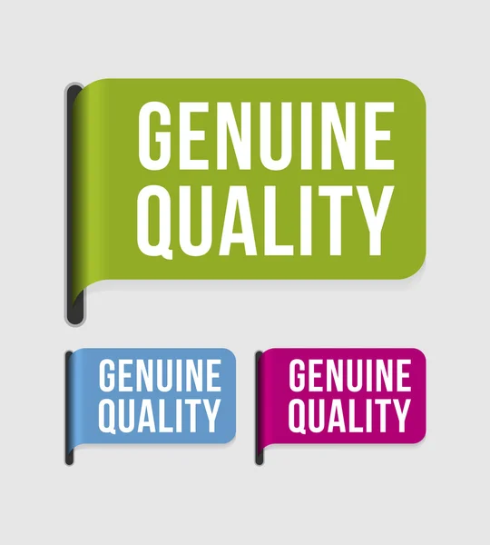 Modern label – genuine quality — Stock Vector