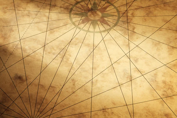 Background image with paper texture and compass — Stock Photo, Image