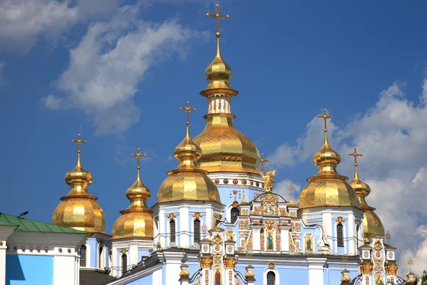 stock image Golden cupolas with St. Michael's Cathedralin Kiev