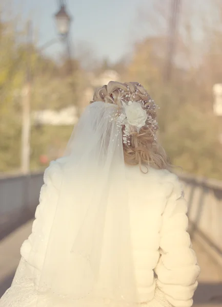 Невесты на голове уходящего — стоковое фото