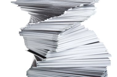 siyah kart yığınını