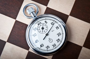 Stopwatch and chessboard clipart