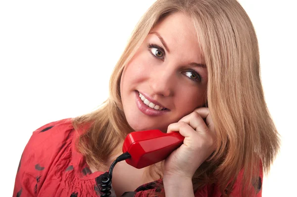 Mujer con teléfono — Foto de Stock