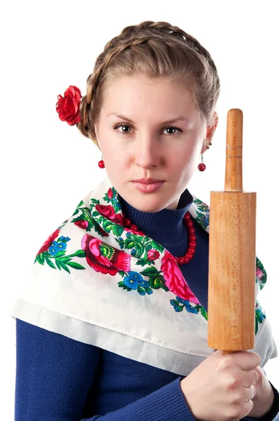 Böse Frau im ukrainischen Stil — Stockfoto