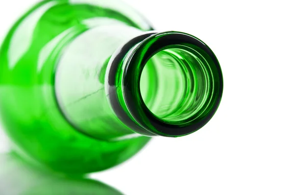 Зелена та скляна пляшка — стокове фото