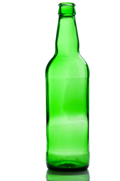 Зелена та скляна пляшка — стокове фото