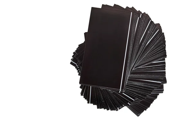 Stack of black cards — Stock Photo, Image
