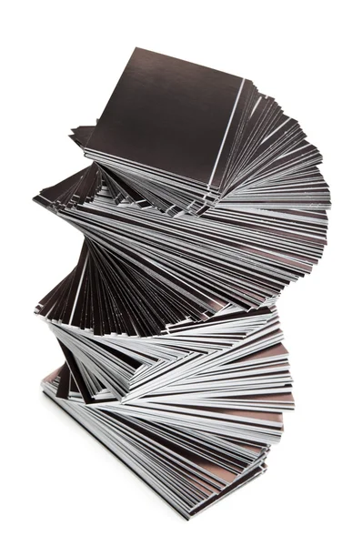 Pila di carte nere — Foto Stock