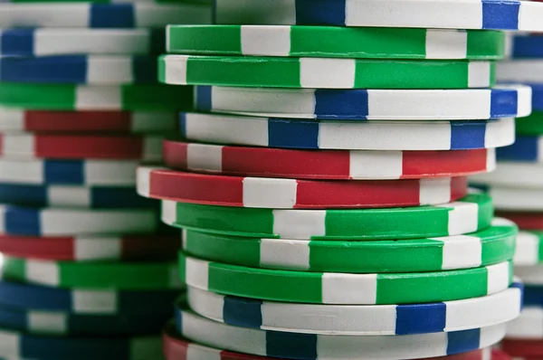 Closeup of poker chips — Stock Photo, Image