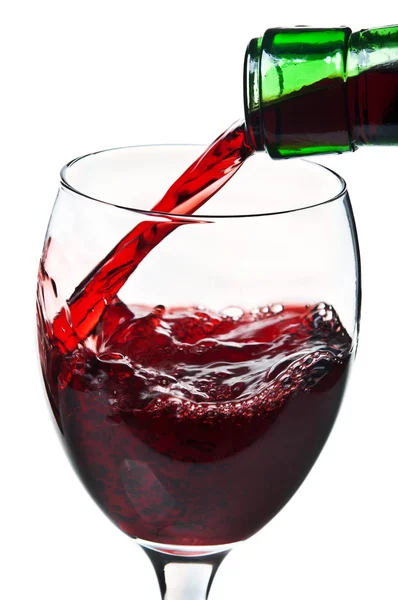 Розливу червоне вино — стокове фото