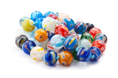 Color beads isolated clipart