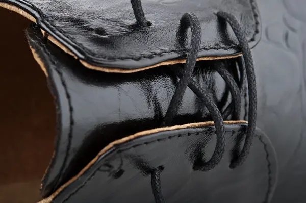 Black men 's shoes — стоковое фото