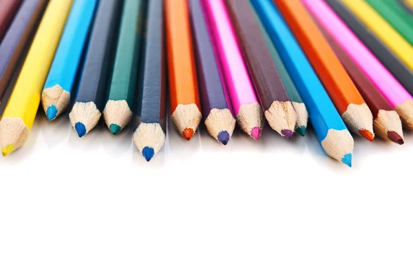 Lápices de color aislados —  Fotos de Stock