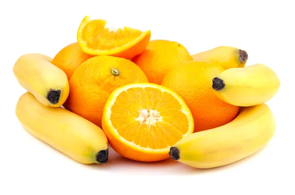 Banana e laranja fresca — Fotografia de Stock
