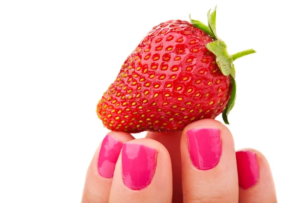 여 자가 들고 딸기 — 스톡 사진