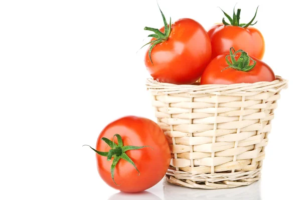 Färska tomater isolerade — Stockfoto