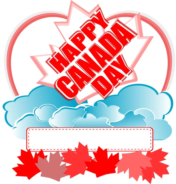 Cartão vetor feliz Canadá Day — Vetor de Stock