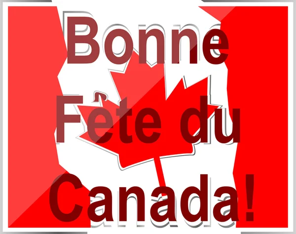French Happy Canada Day vector card — Stock Vector