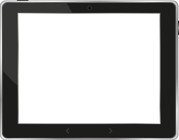 Preto vetor tablet pc com tela branca —  Vetores de Stock