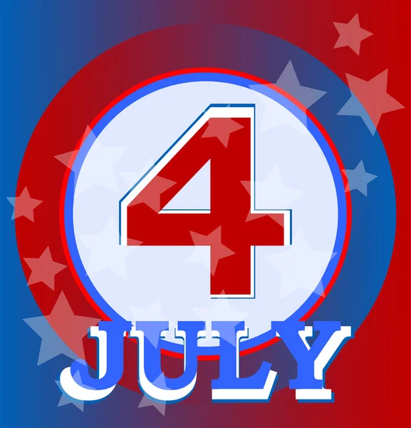 Hintergrund zum Unabhängigkeitstag am 4. Juli — Stockvektor