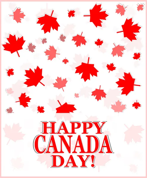 快乐加拿大天问候卡 — 图库矢量图片