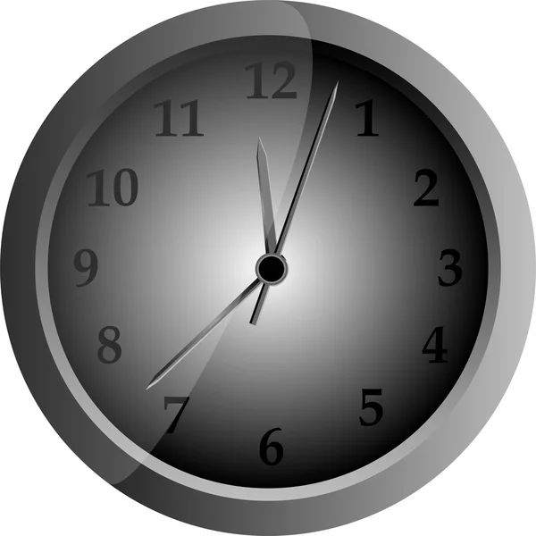 Reloj gris vectorial — Vector de stock