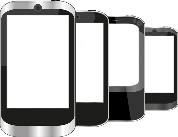 Smart phones ensemble — Image vectorielle