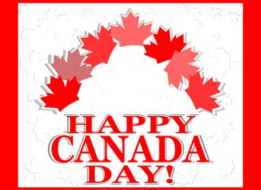 mutlu Kanada günü vektör kartı