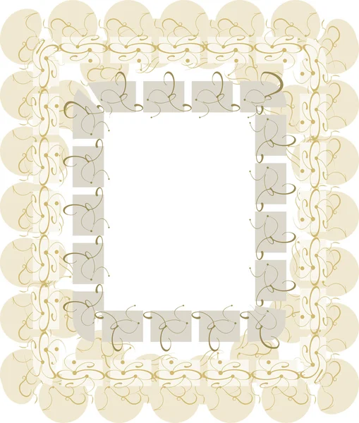 Винтажный шаблон с цветочной ретро-рамкой — стоковый вектор