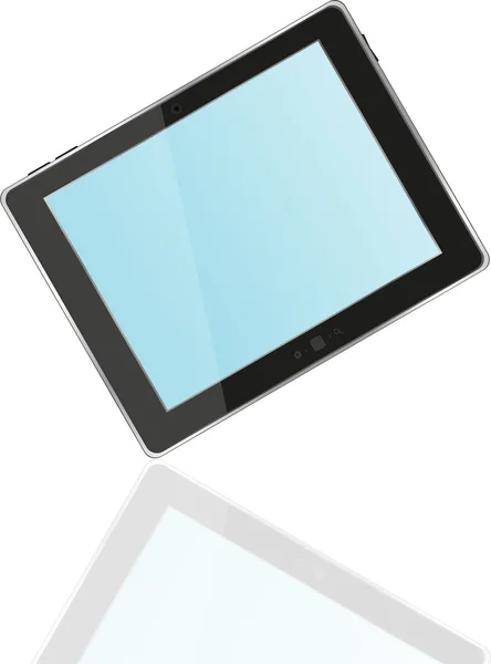 Tablet pc com tela azul — Vetor de Stock
