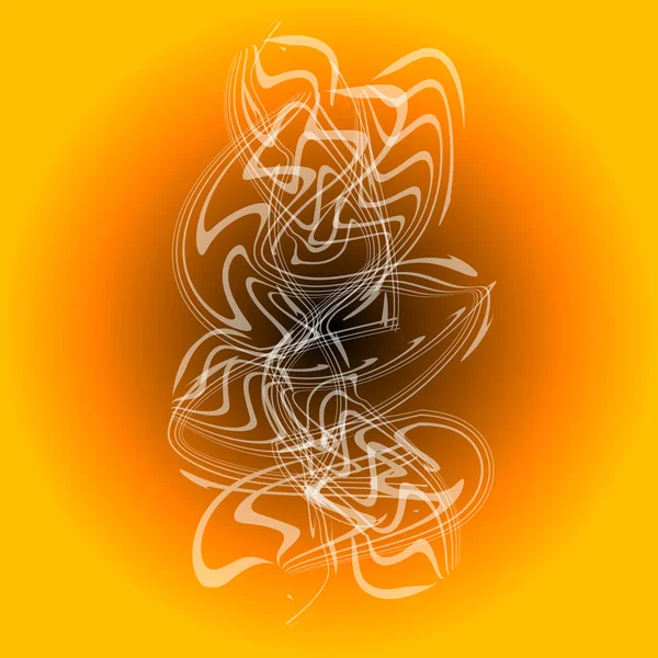 抽象的な背景がオレンジ色での白煙 — ストックベクタ
