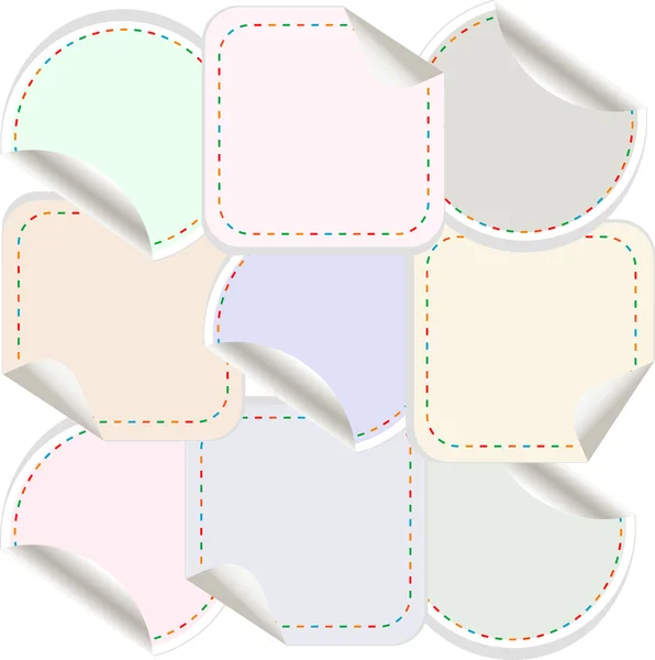 Vector blank stickers label tag set — Stock Vector