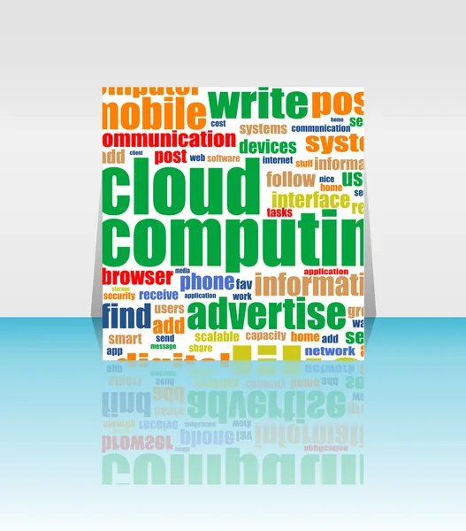 Konzeptdesign für Cloud Computing - Flyer oder Cover Design — Stockvektor