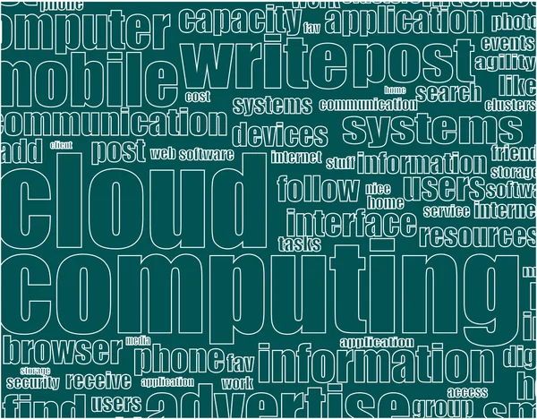 Word cloud tags concept illustration des médias sociaux — Image vectorielle