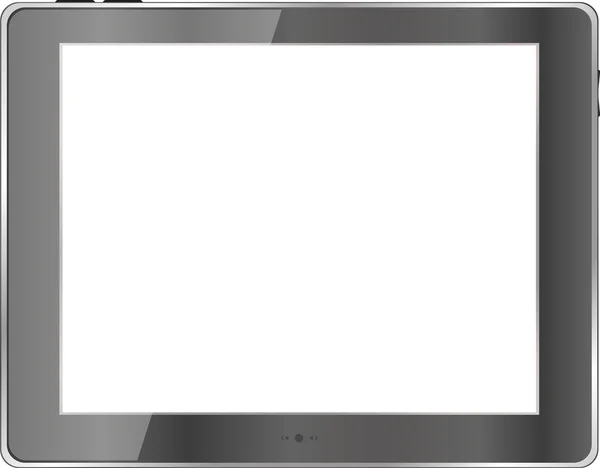 Черный абстрактный планшет на белом фоне — стоковый вектор