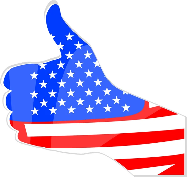 Astratto come mano Stati Uniti bandiera — Vettoriale Stock