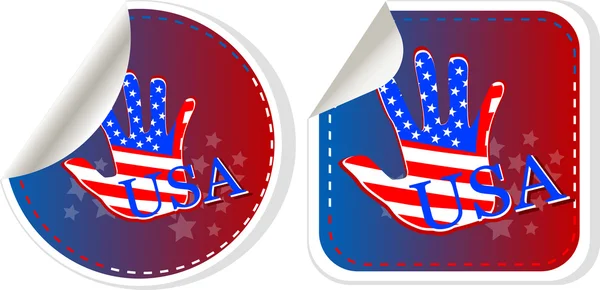 Set of US presidential election stickers in 2012 — Stock Vector