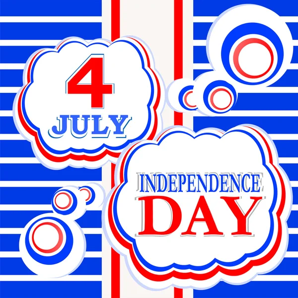 4η Ιουλίου φόντο ημέρα ανεξαρτησίας — Διανυσματικό Αρχείο